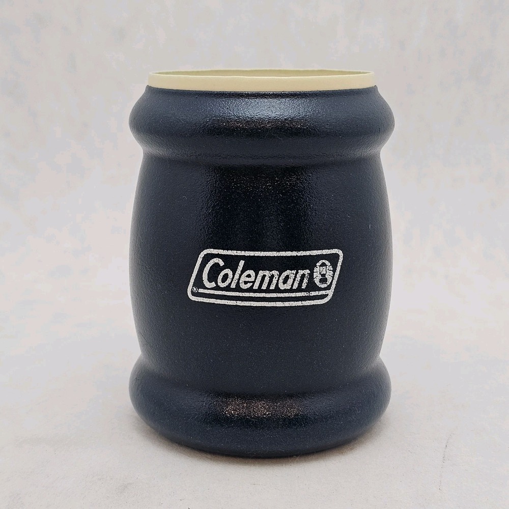 EUC Vintage Coleman Tuffoams Navy Blue Foam Insulated Can Coozie Holder